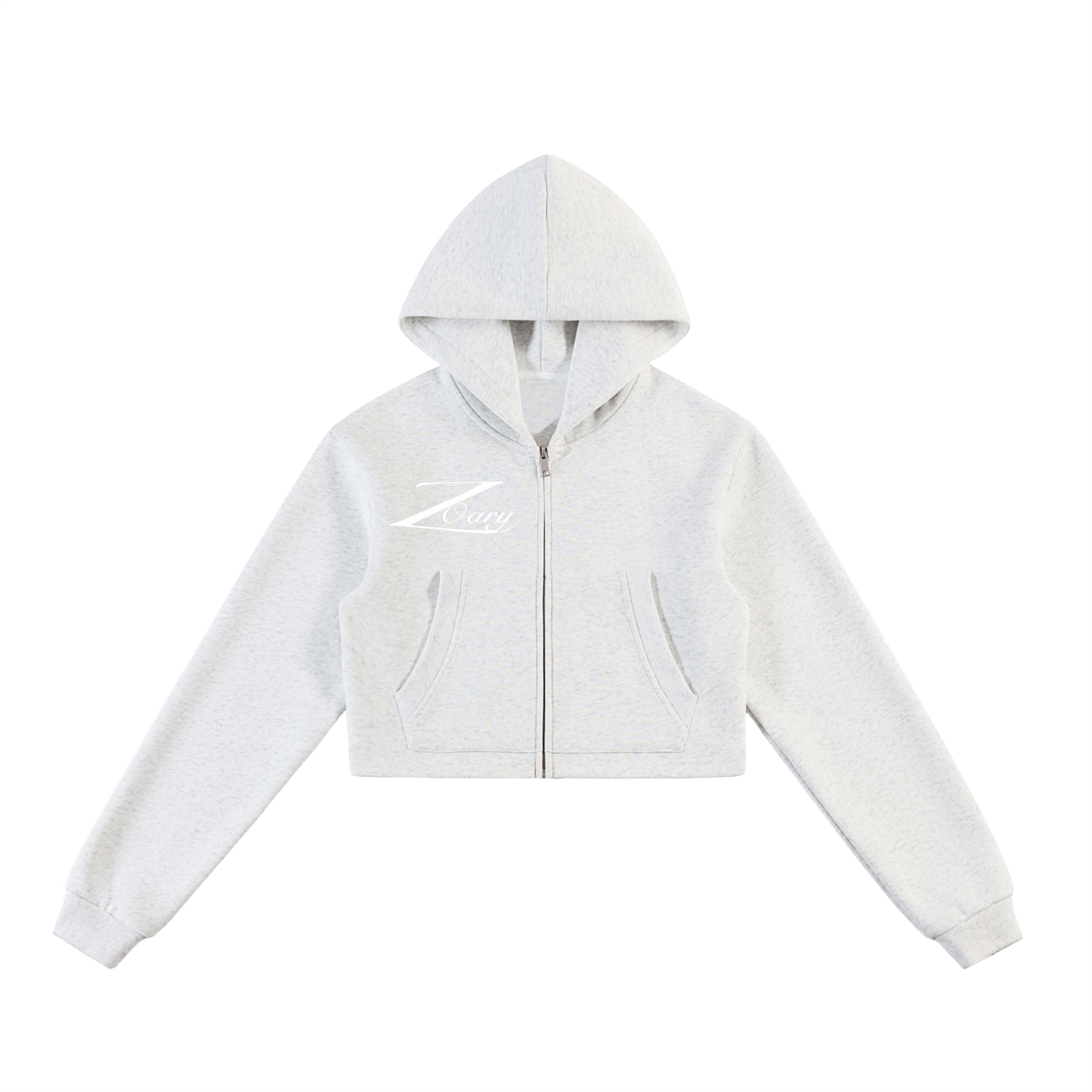Zoary Cropped Zip-Up Hoodie