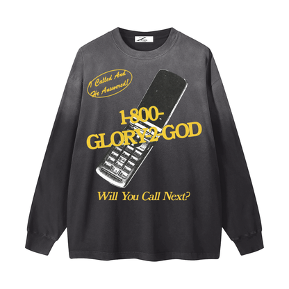 Gradient Washed Long Sleeve T-Shirt