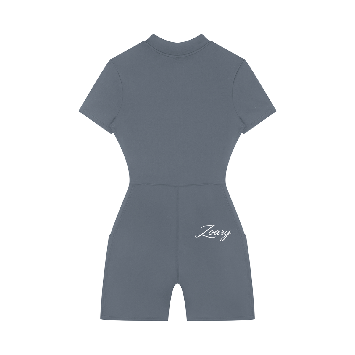 Women's Quarter-Zip Short Sleeve Romper