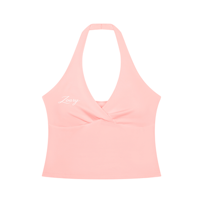 Women’s Ruched Halter Yoga Tank Top