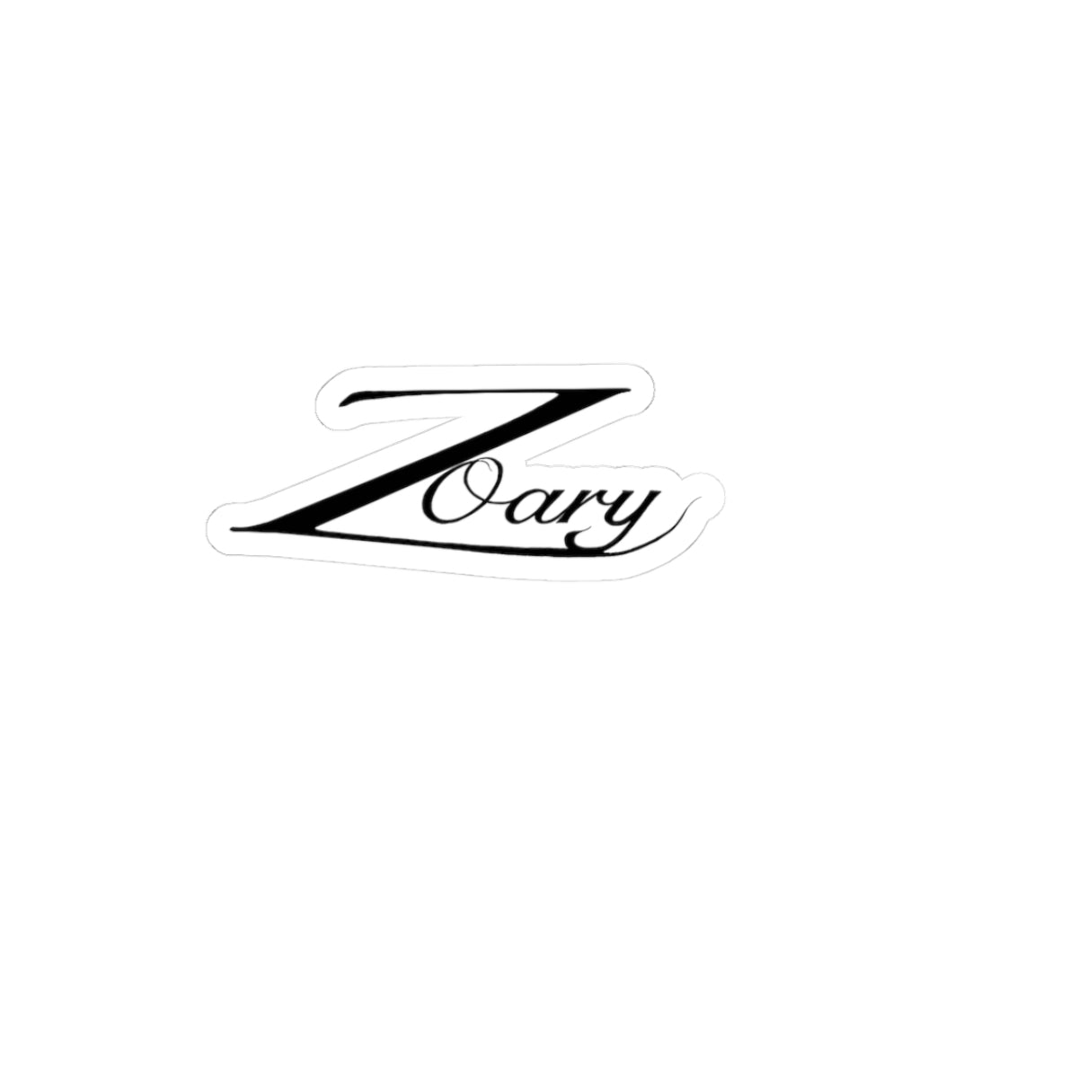 Zary Script Name Sticker — Elegant Kiss-Cut Laptop Decal