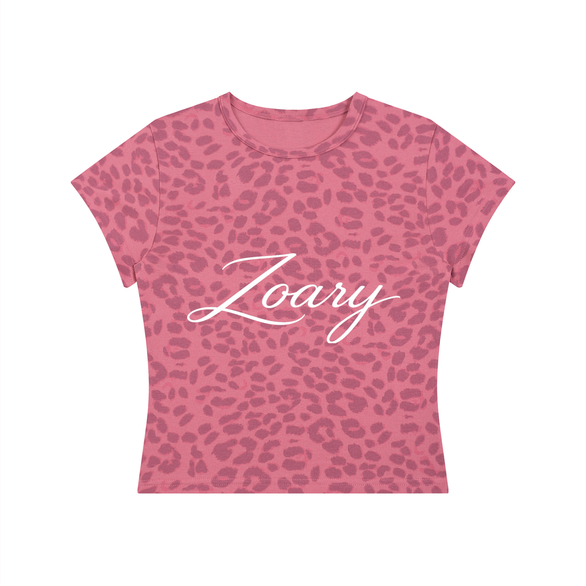 Women’s Leopard Print Crop T-Shirt