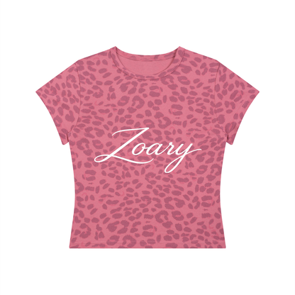 Women’s Leopard Print Crop T-Shirt
