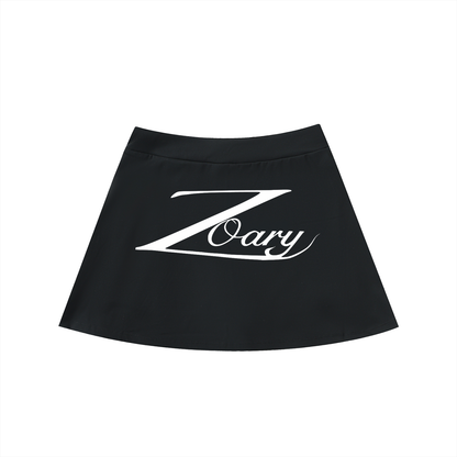 High-Waist Pocketed A-Line Skirt