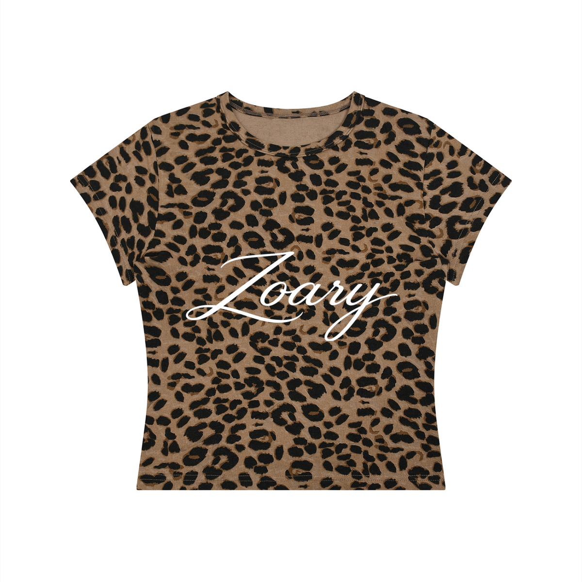 Women’s Leopard Print Crop T-Shirt