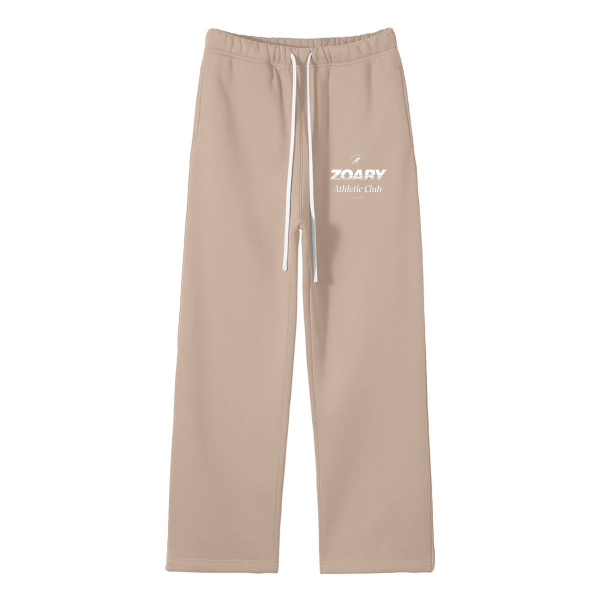 Unisex Solid Color Fleece Straight Leg Pants