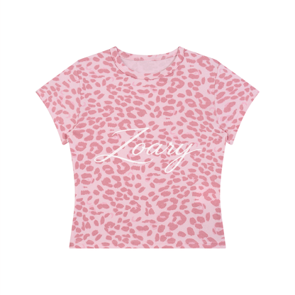 Women’s Leopard Print Crop T-Shirt