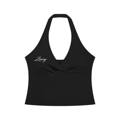 Women’s Ruched Halter Yoga Tank Top