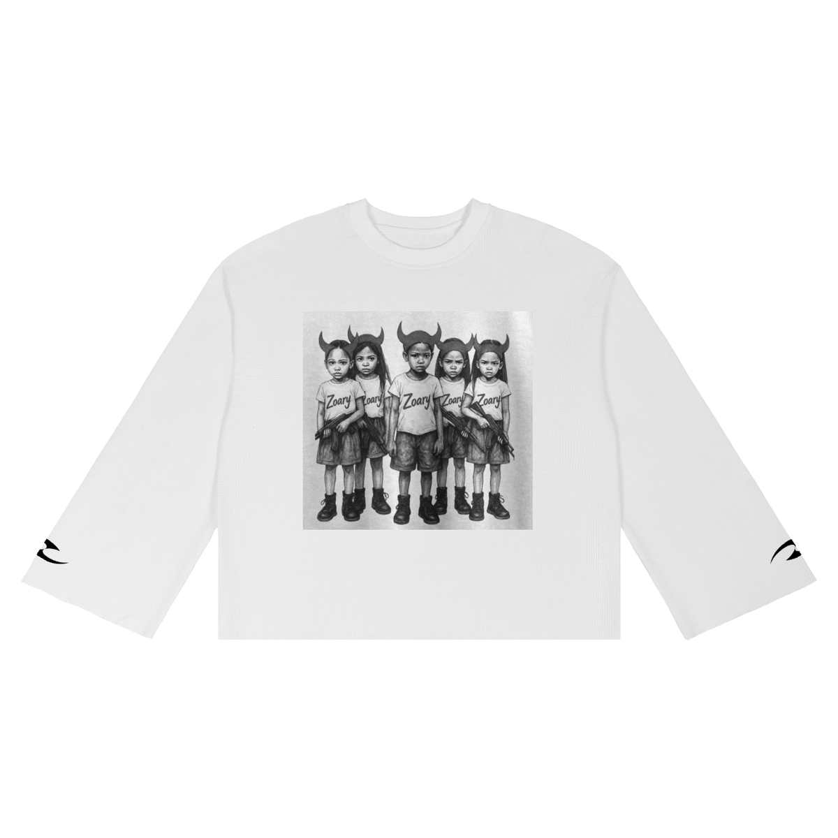 Unisex Waffle Raw Edge T-Shirt