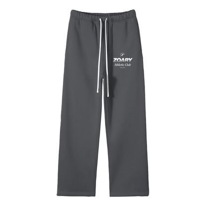 Unisex Solid Color Fleece Straight Leg Pants