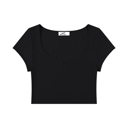 Women's Slim Cap Sleeve Crop T-Shirt
