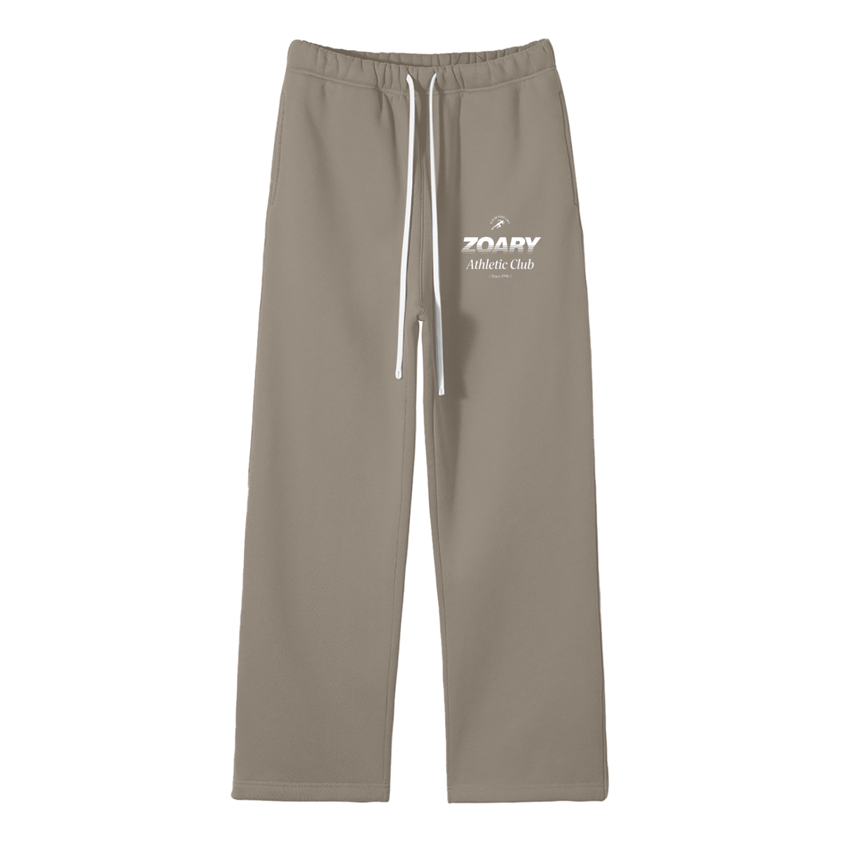 Unisex Solid Color Fleece Straight Leg Pants