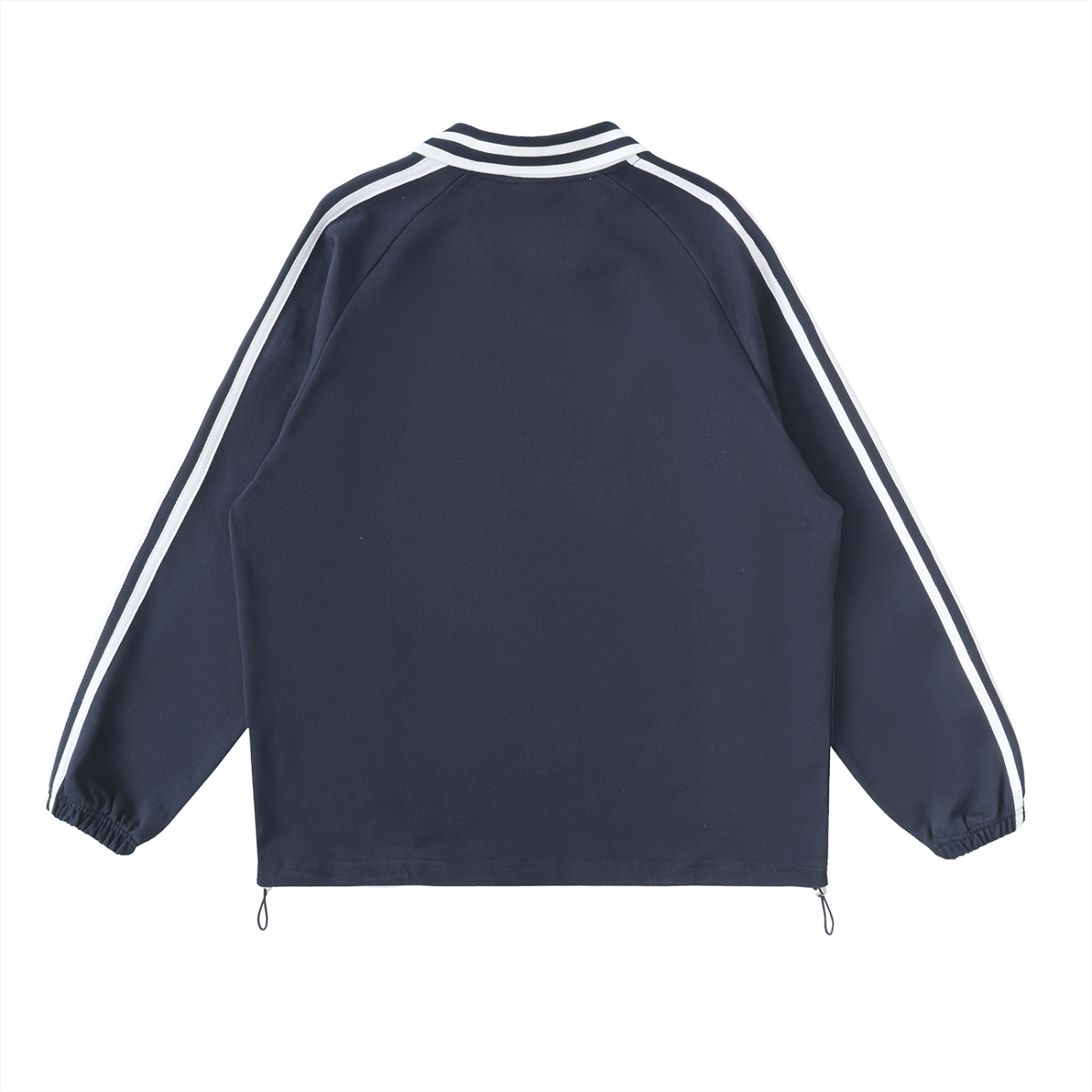 “Zoary” Striped Lapel Collar Sweatshirt