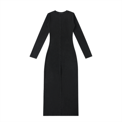 “Zoary” Slit Maxey Dress