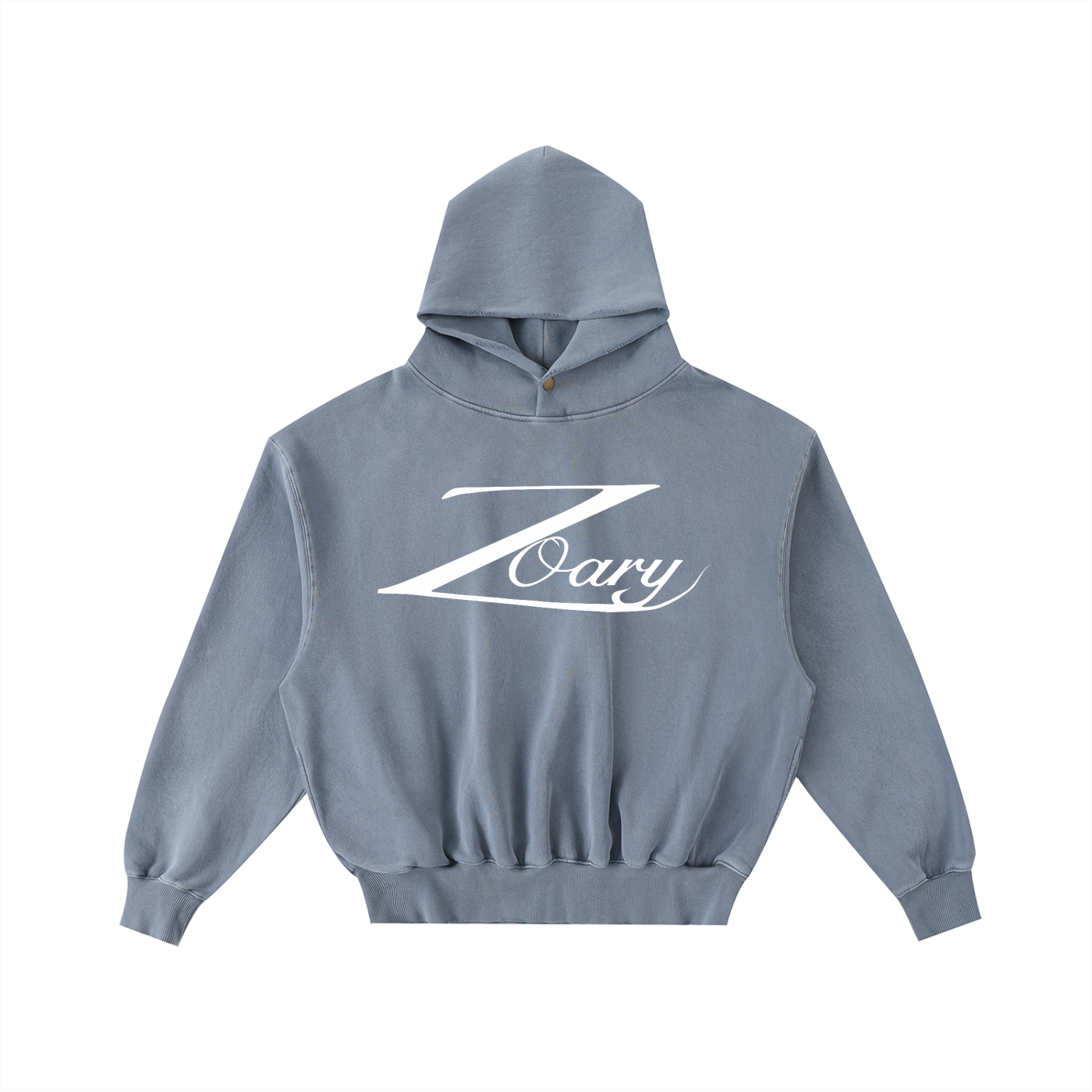 “Zoary”Frayed Enzyme Washed Fleece Hoodie