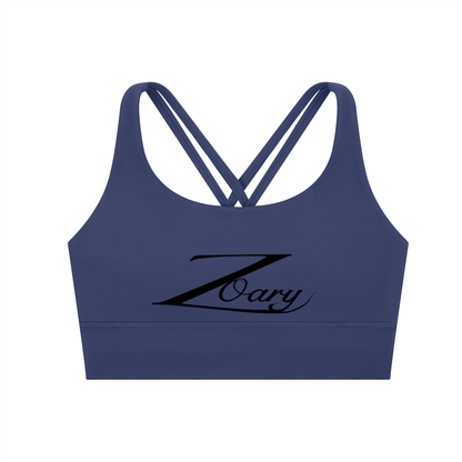 Zoary Criss-Cross Sports Bra “Black logo”