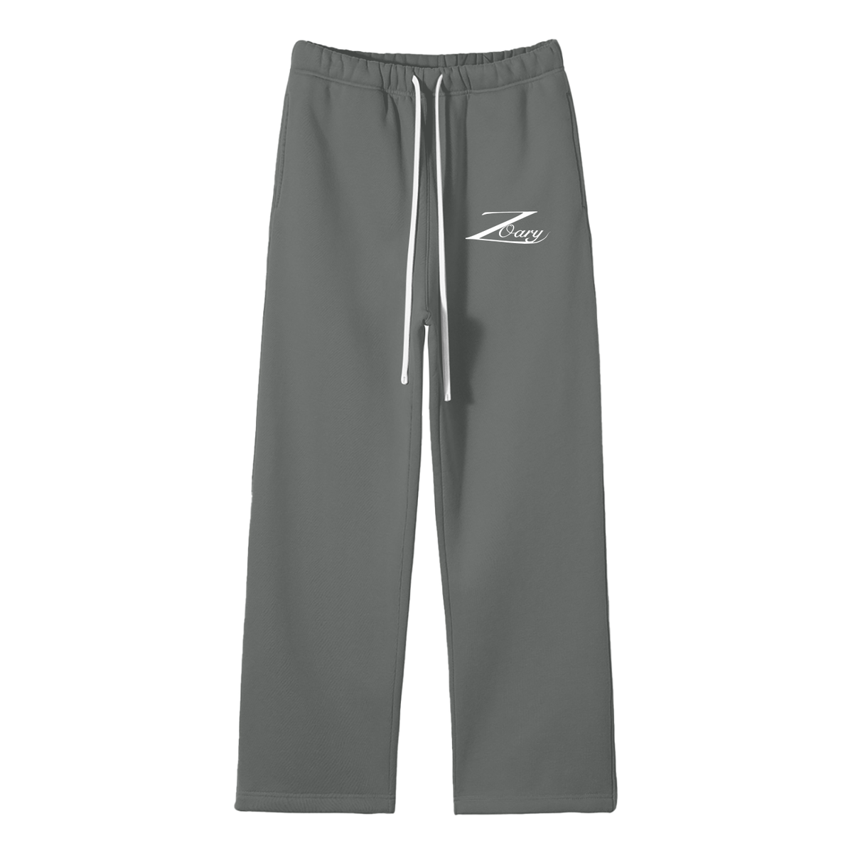 Unisex Solid Color Fleece Straight Leg Pants