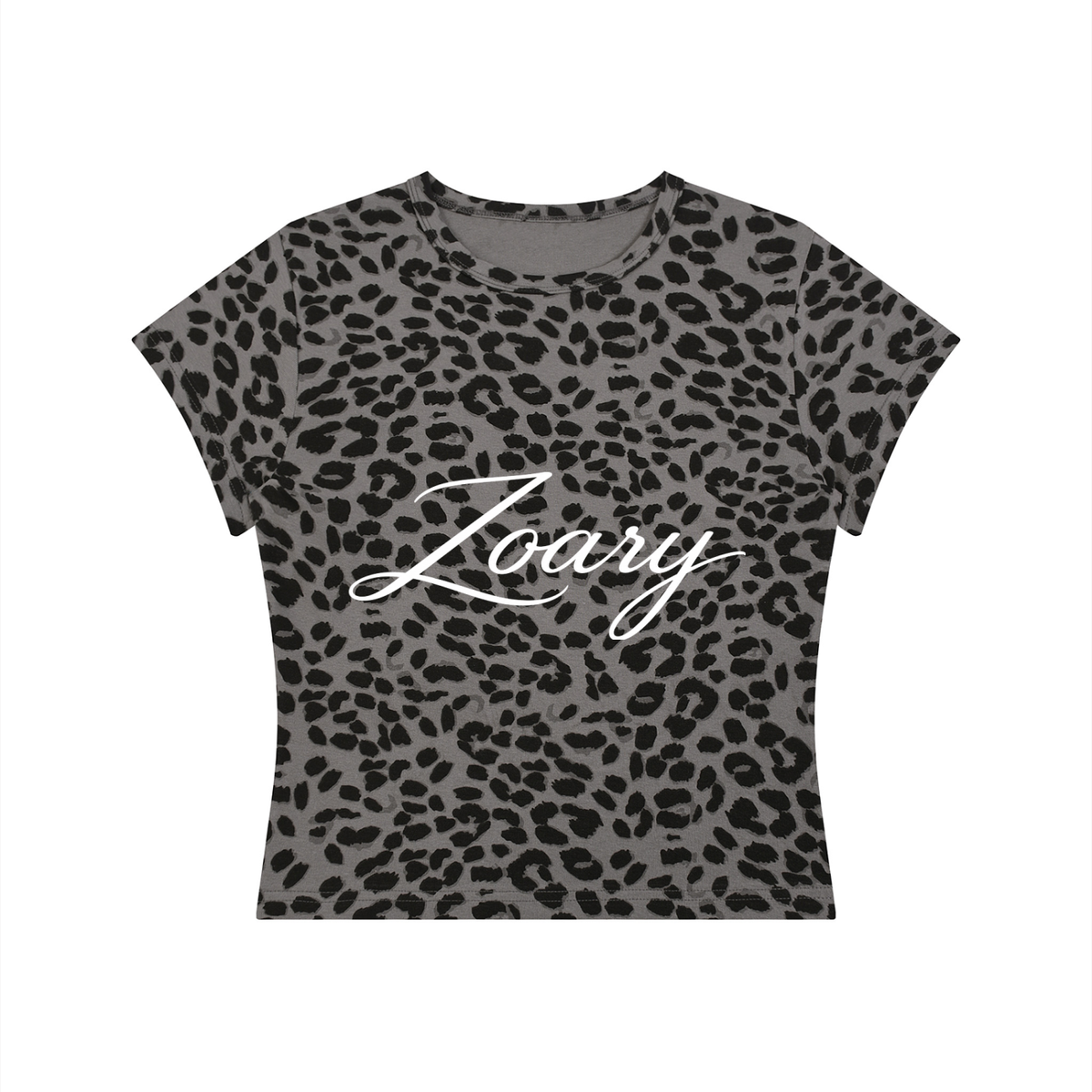Women’s Leopard Print Crop T-Shirt