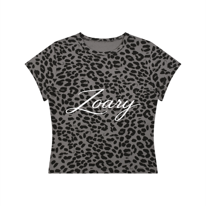 Women’s Leopard Print Crop T-Shirt