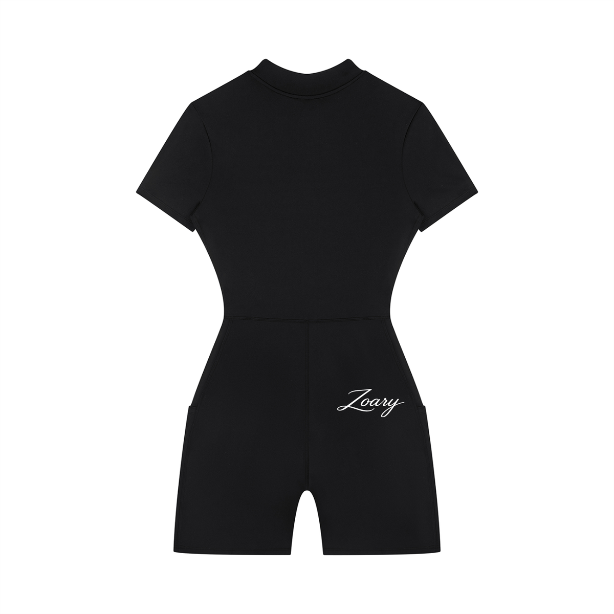 Women's Quarter-Zip Short Sleeve Romper