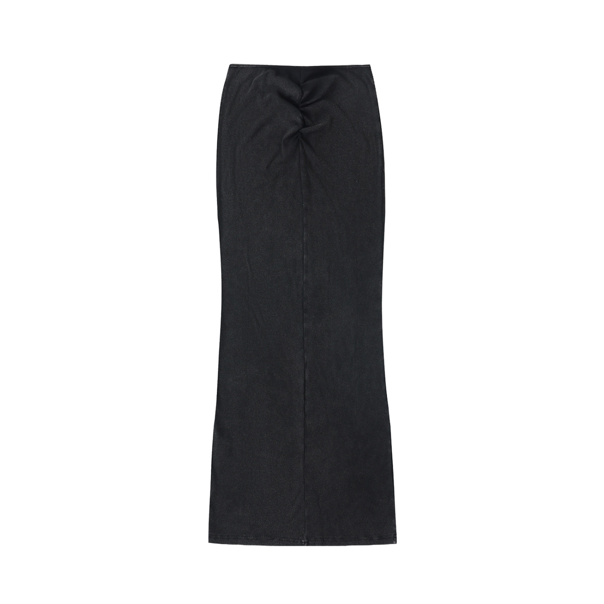 Dyed Washed Drawstring Maxi Skirt