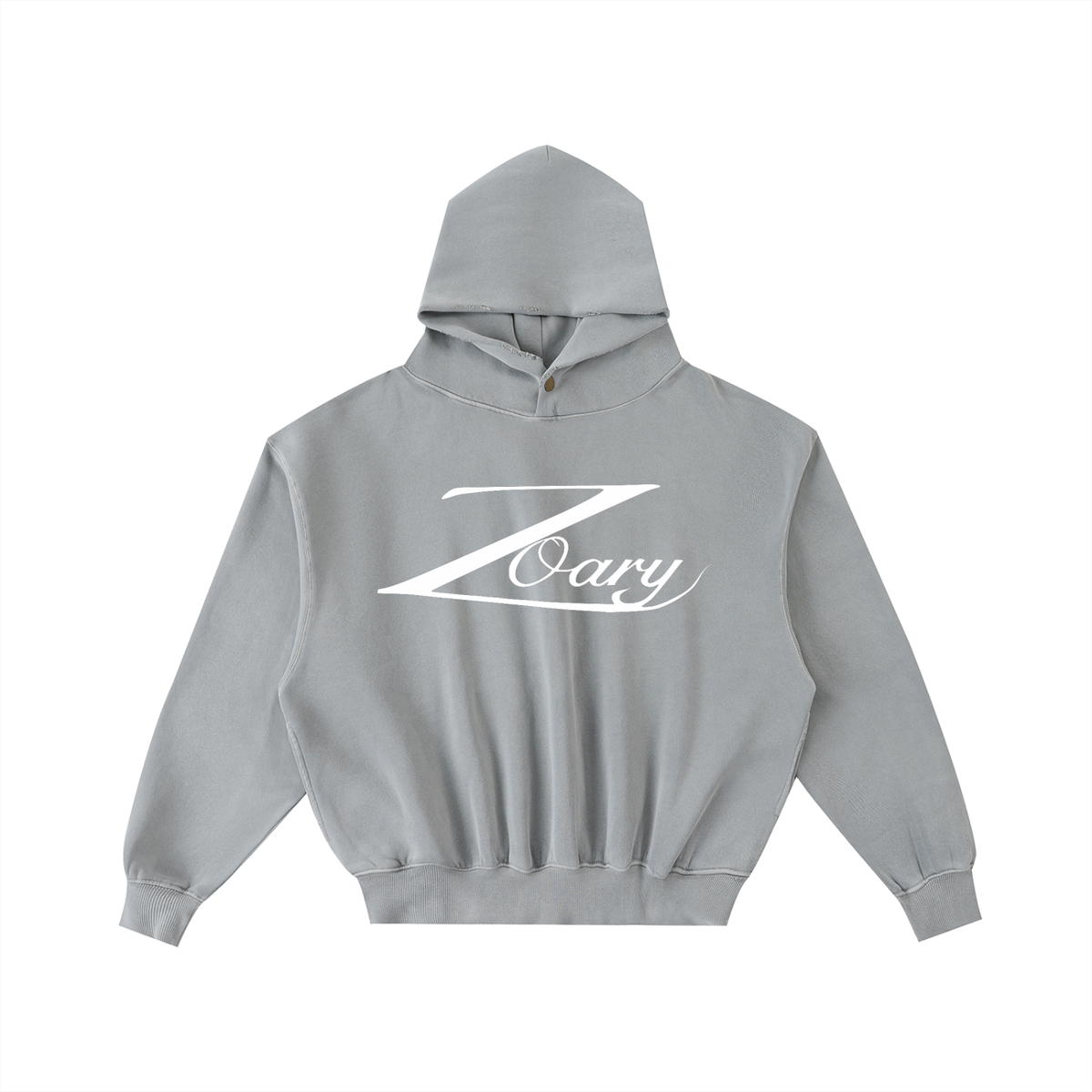 Frayed Enzyme Washed Fleece Hoodie