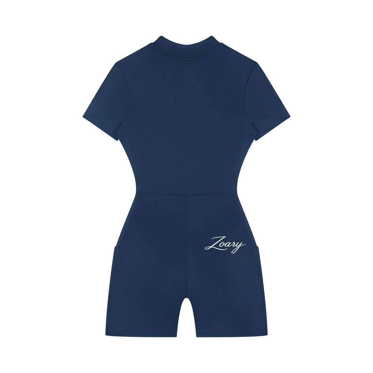 Women's Quarter-Zip Short Sleeve Romper